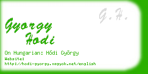gyorgy hodi business card