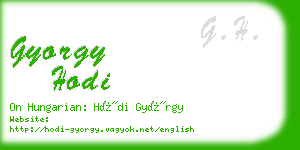 gyorgy hodi business card